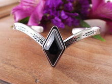 Load image into Gallery viewer, Black Onyx Chevron Cuff Bracelet