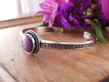 Load image into Gallery viewer, Rose Cut Sapphire Cuff Bracelet