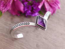 Load image into Gallery viewer, Amethyst Chevron Cuff Bracelet