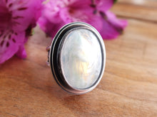 Load image into Gallery viewer, Rainbow Moonstone Ring or Pendant (Choose Your Size)