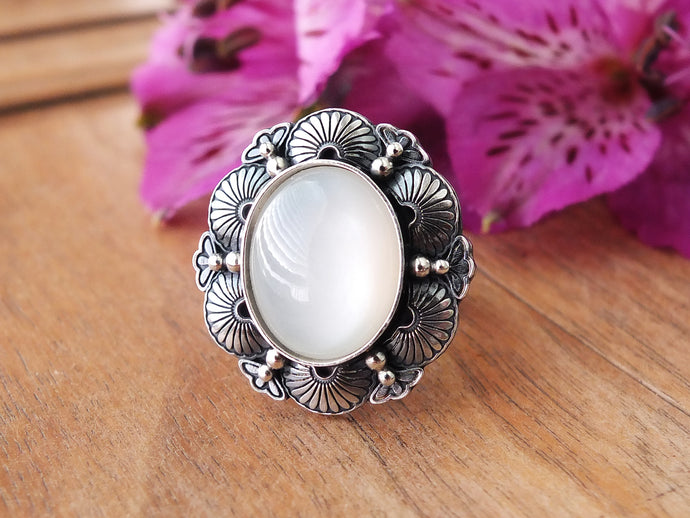 White Moonstone Ring or Pendant (Choose Your Size)