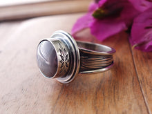 Load image into Gallery viewer, Silver Sapphire Ring or Pendant (Choose Your Size)