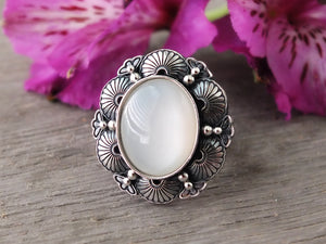 White Moonstone Ring or Pendant (Choose Your Size)