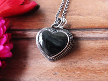 Load image into Gallery viewer, Rainbow Obsidian Heart Necklace