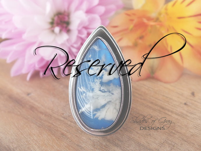 Reserved: Plume Agate Doublet Ring or Pendant (Choose Your Size)