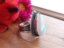 Load image into Gallery viewer, Rainbow Moonstone Ring or Pendant (Choose Your Size)