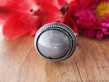 Load image into Gallery viewer, Silver Gray Sapphire Ring or Pendant (Choose Your Size)