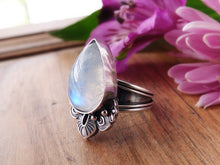 Load image into Gallery viewer, Rainbow Moonstone Ring or Pendant (Choose Your Size)