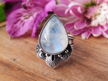 Load image into Gallery viewer, Rainbow Moonstone Ring or Pendant (Choose Your Size)