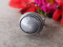 Load image into Gallery viewer, Silver Gray Sapphire Ring or Pendant (Choose Your Size)