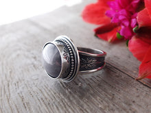 Load image into Gallery viewer, Silver Gray Sapphire Ring or Pendant (Choose Your Size)
