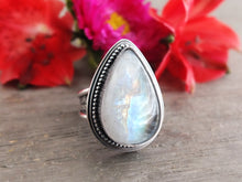 Load image into Gallery viewer, Rainbow Moonstone Ring or Pendant (Choose Your Size)