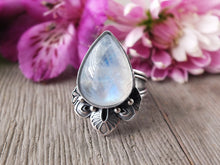 Load image into Gallery viewer, Rainbow Moonstone Ring or Pendant (Choose Your Size)
