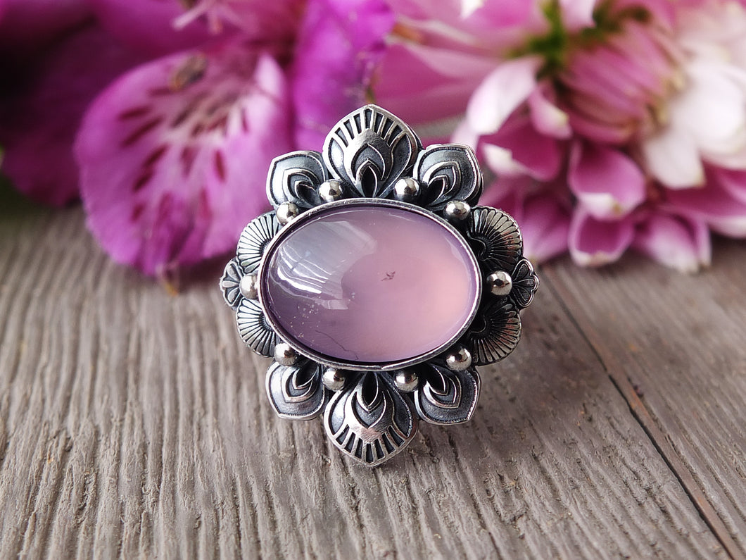 Lavender Chalcedony Ring or Pendant (Choose Your Size)