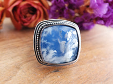 Load image into Gallery viewer, Plume Agate Doublet Ring or Pendant (Choose Your Size)