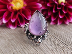 Amethyst and Mother of Pearl Ring or Pendant (Choose Your Size)