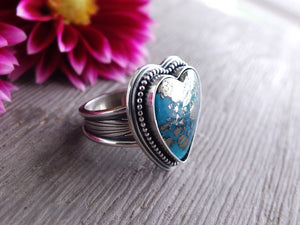 Persian Turquoise w/ Pyrite Ring or Pendant (Choose Your Size)