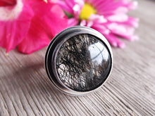 Load image into Gallery viewer, Tourmalinated Quartz Ring or Pendant (Choose Your Size)