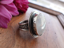 Load image into Gallery viewer, Rainbow Moonstone Ring or Pendant (Choose Your Size)