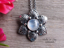 Load image into Gallery viewer, Stamped Rainbow Moonstone Pendant