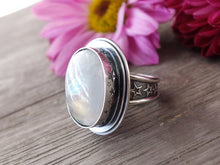 Load image into Gallery viewer, Rainbow Moonstone Ring or Pendant (Choose Your Size)