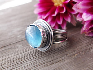Aquamarine Ring or Pendant (Choose Your Size)
