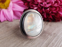 Load image into Gallery viewer, Rainbow Moonstone Ring or Pendant (Choose Your Size)