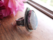 Load image into Gallery viewer, Rainbow Moonstone Ring or Pendant (Choose Your Size)