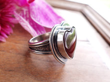 Load image into Gallery viewer, Montana Agate Heart Ring or Pendant (Choose Your Size)