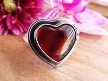 Load image into Gallery viewer, Montana Agate Heart Ring or Pendant (Choose Your Size)