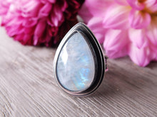 Load image into Gallery viewer, Rainbow Moonstone Ring or Pendant (Choose Your Size)