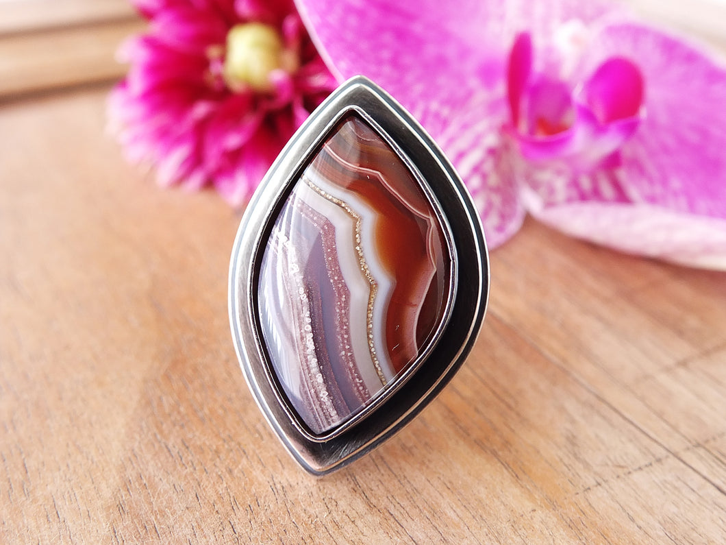 Laguna Agate Ring or Pendant (Choose Your Size)