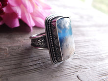 Load image into Gallery viewer, Plume Agate Doublet Ring or Pendant (Choose Your Size)