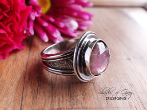 Rose Cut Watermelon Tourmaline Ring or Pendant (Choose Your Size)