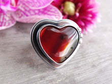 Load image into Gallery viewer, Montana Agate Heart Ring or Pendant (Choose Your Size)
