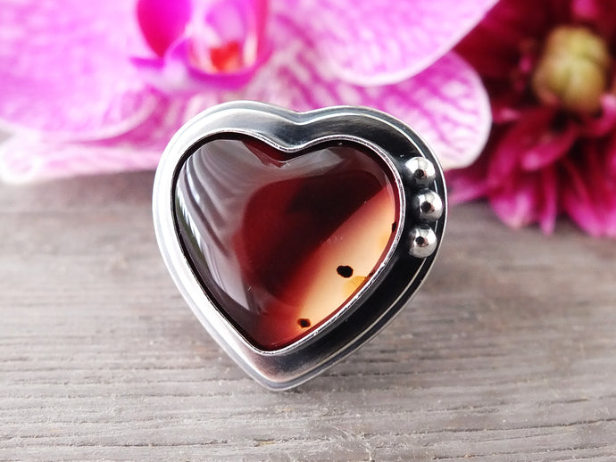 Montana Agate Heart Ring or Pendant (Choose Your Size)