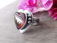 Load image into Gallery viewer, Montana Agate Heart Ring or Pendant (Choose Your Size)