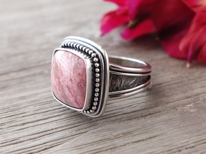 Sunrise Rhodonite Ring or Pendant (Choose Your Size)
