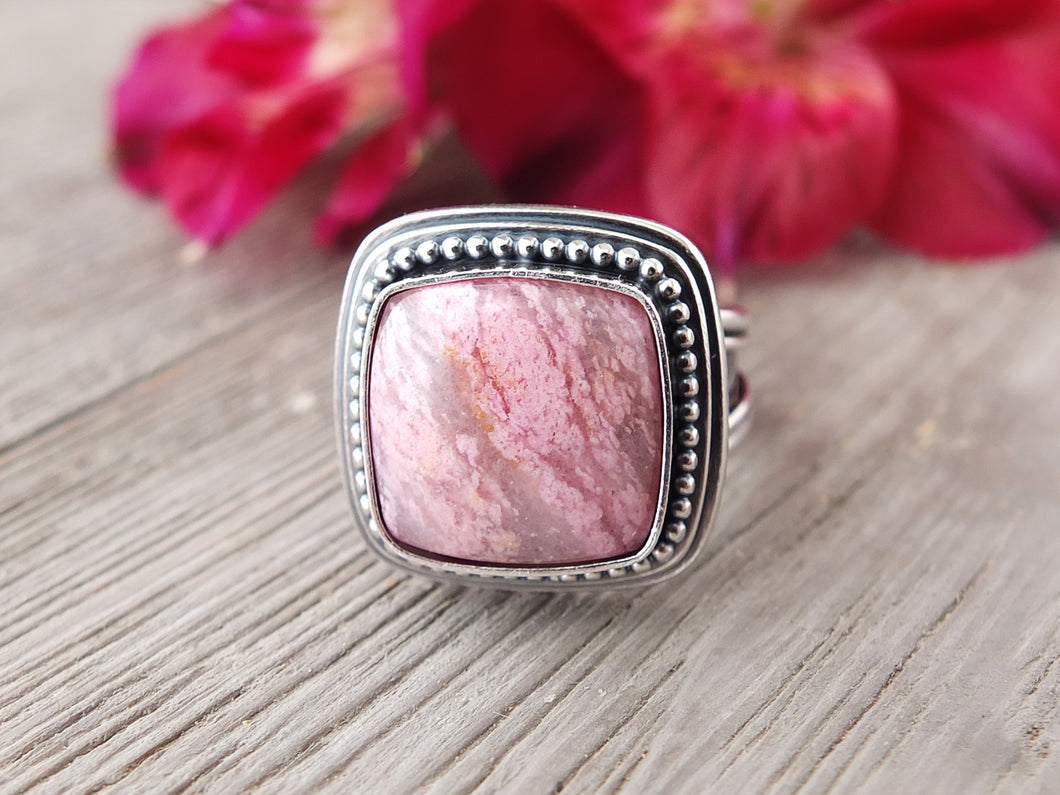 Sunrise Rhodonite Ring or Pendant (Choose Your Size)