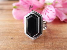 Load image into Gallery viewer, Hexagonal Onyx Ring or Pendant (Choose Your Size)