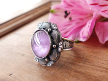 Load image into Gallery viewer, Amethyst and Mother of Pearl Ring or Pendant (Choose Your Size)