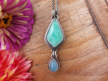 Load image into Gallery viewer, Chrysoprase and Aquamarine Necklace