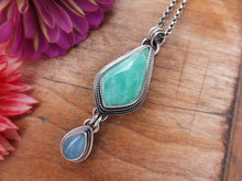 Load image into Gallery viewer, Chrysoprase and Aquamarine Necklace