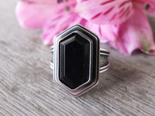 Load image into Gallery viewer, Hexagonal Onyx Ring or Pendant (Choose Your Size)