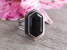 Load image into Gallery viewer, Hexagonal Onyx Ring or Pendant (Choose Your Size)