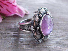 Load image into Gallery viewer, Amethyst and Mother of Pearl Ring or Pendant (Choose Your Size)