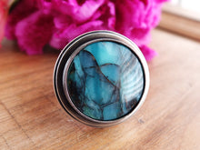 Load image into Gallery viewer, Blue Opalized Petrified Wood Ring or Pendant (Choose Your Size)