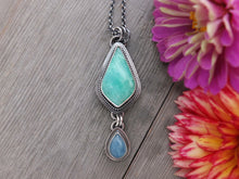 Load image into Gallery viewer, Chrysoprase and Aquamarine Necklace