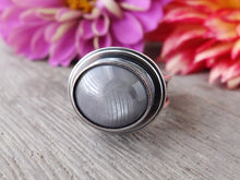 Load image into Gallery viewer, Silver Gray Sapphire Ring or Pendant (Choose Your Size)