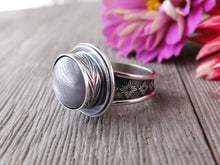 Load image into Gallery viewer, Silver Gray Sapphire Ring or Pendant (Choose Your Size)